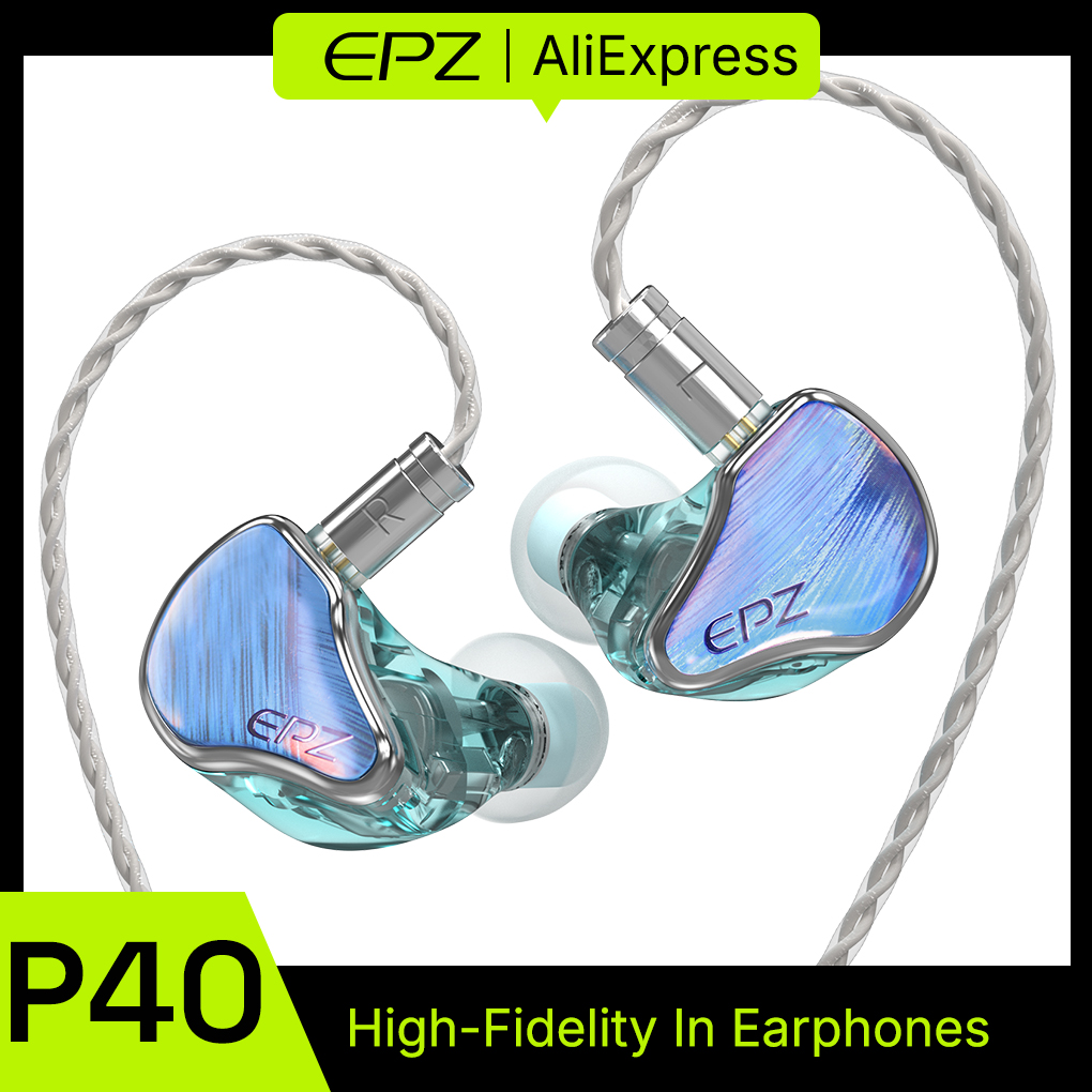 Planar Magnetic Iem Earphones - EPZ P40 ハイブリッドIEM 2DD+平面振動子+PZT有線イヤホン 0.78 2ピン着脱式ケーブル