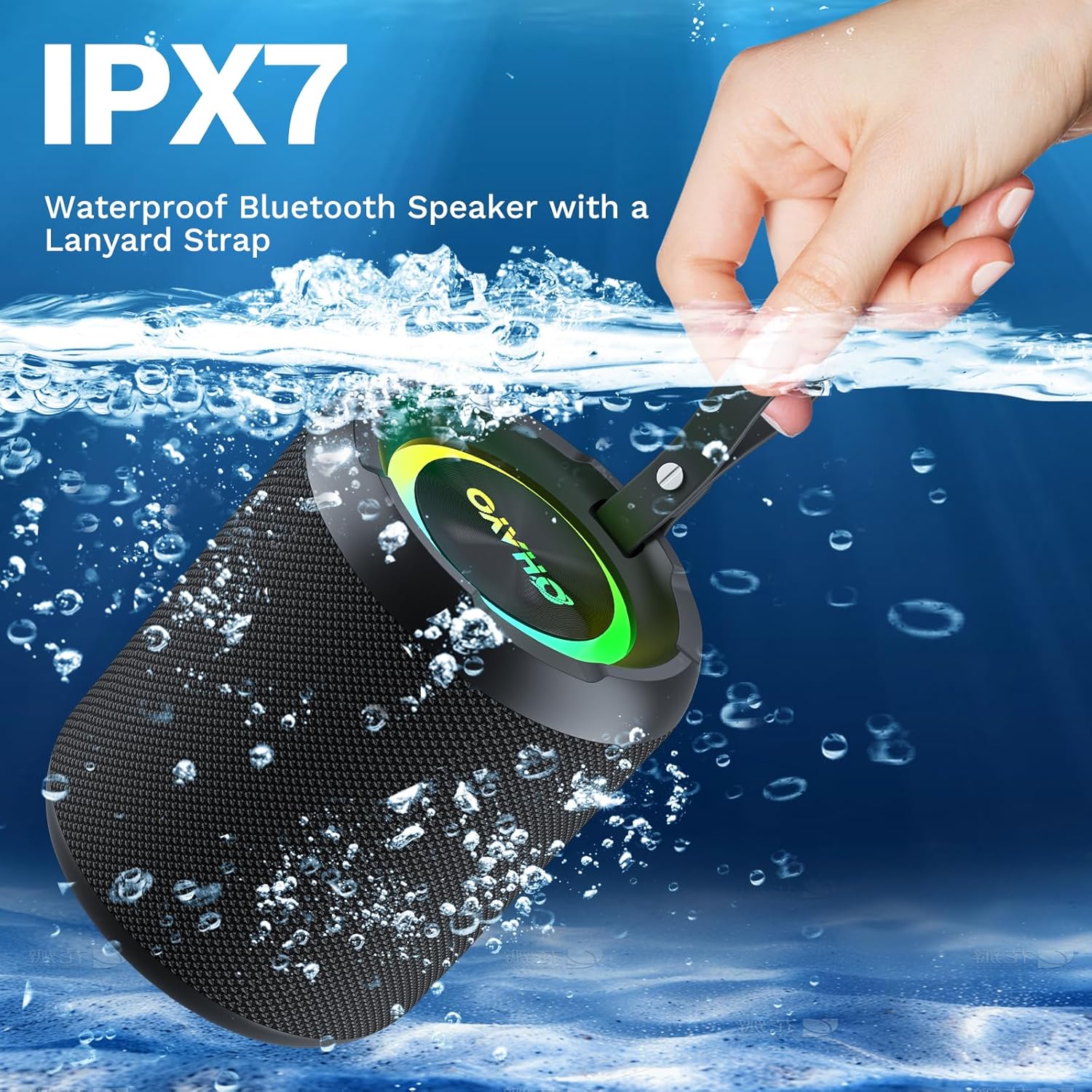 OHAYO 40W ワイヤレスポータブルBluetoothス - Portable Bluetooth Speaker Waterproof Ipx7 のレビューと価格