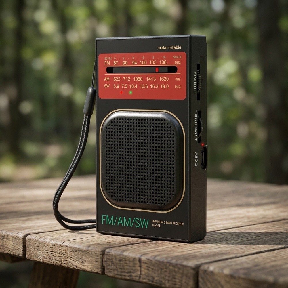 コンパクトで充電可能なFM/AM/SWラジオ。3Wスピーカー - Speakers のレビューと価格
