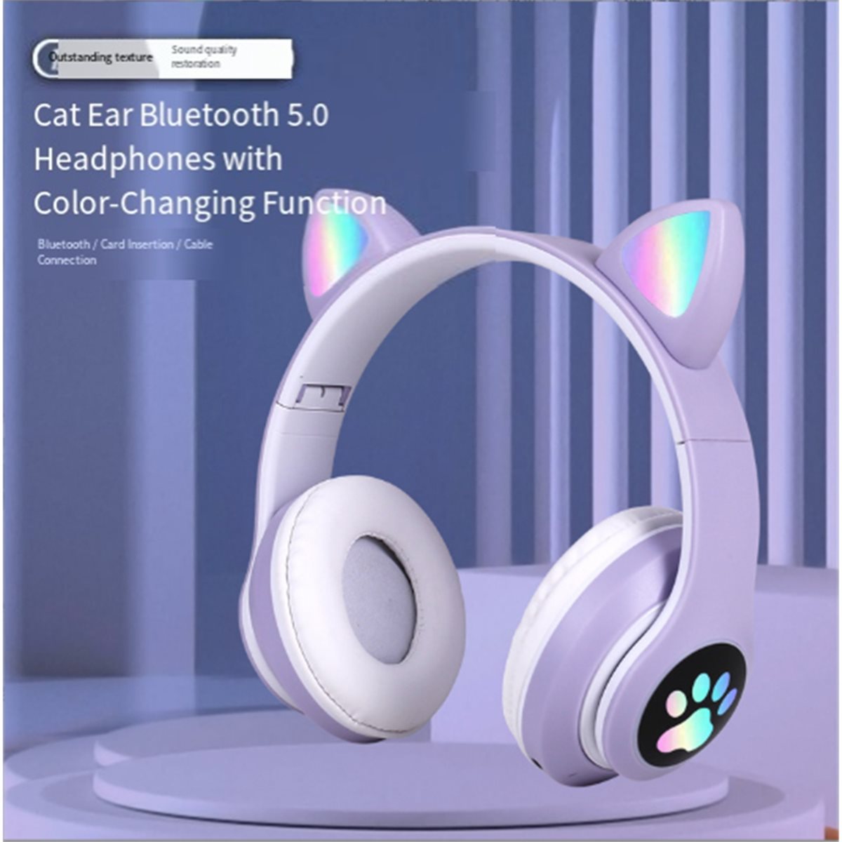 DT[セット]D1585：LEDライト付き、ワイヤレス接続対 - Cat Ear Bluetooth Headset Led のレビューと価格