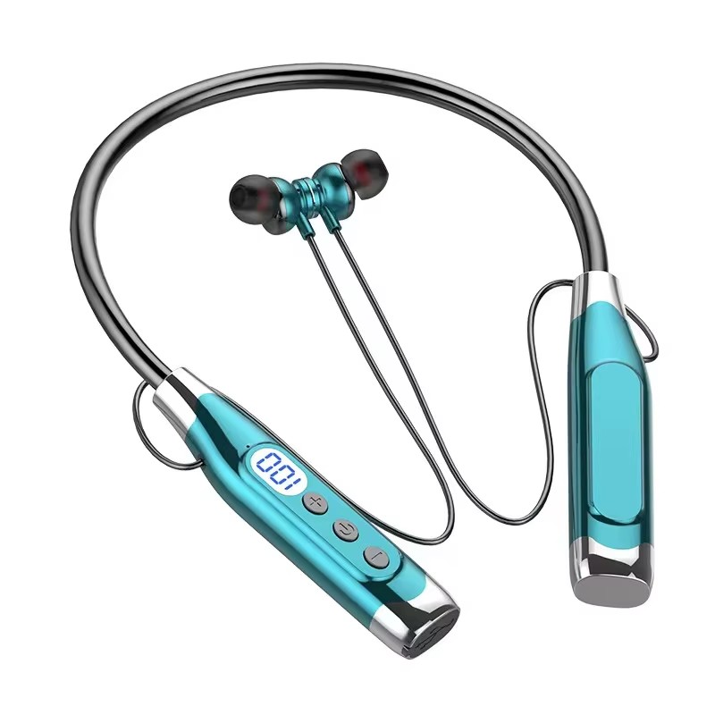 LEDバッテリー表示 Type-C充電ポート 磁気式 MP3 - Magnetic Neckband Sports Earphones のレビューと価格