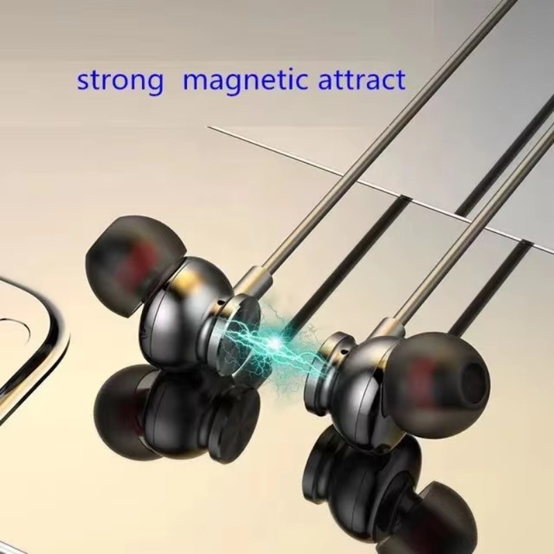 LEDバッテリー表示 Type-C充電ポート 磁気式 MP3 - Magnetic Neckband Sports Earphones のレビューと価格